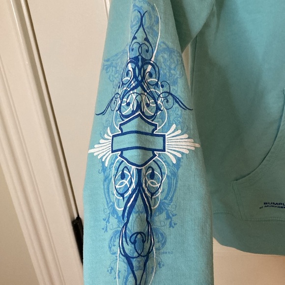 Harley Davidson Zipper Front Hoodie Womens Size M Blue‎ Tennessee - Picture 5 of 11